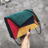 Swdf 2019 New Bags Woman Punk Colorful Shoulder Bags Girl Luxury Bolsa Patchwork Messenger Bags