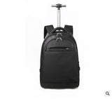 Men Nylon Travel Trolley Backpack Bags Travel Trolley Rolling Bags Women Wheeled Backpacks Business