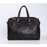 Aetoo Men'S Leather Handbag Large Bag Full Cowhide Briefcase Soft Oblique Shoulder Bag