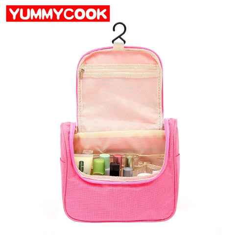 Hanging Folding Toiletry Storage Bags Portable Travel Oxford Mesh Waterproof Organizer Cosmetic