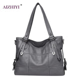 Sac A Main Ladies Retro Style Leather Shoulder Bag Casual Tote Bag Ladies Handbags Woman Double
