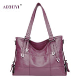 Sac A Main Ladies Retro Style Leather Shoulder Bag Casual Tote Bag Ladies Handbags Woman Double
