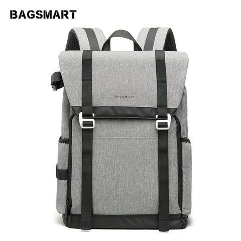 Bagsmart New Dslr Camera Backpack Retro Camera Bag Grey Travel Camera Backpack Photography Bag With