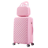 2019 New Hot Sale Diamond Lines Trolley Suitcase Set/Travell Case Luggage/Pull Rod Trunk Rolling