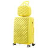 2019 New Hot Sale Diamond Lines Trolley Suitcase Set/Travell Case Luggage/Pull Rod Trunk Rolling