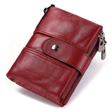 Kavis 100% Genuine Leather Rfid Wallet Men Crazy Horse Wallets Coin Purse Short Male Money Bag