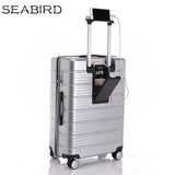 Chargable Rolling Travel Luggage Bag,Wheel Suitcases With Charging Treasure,Women New