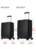 Weplus 2 Pcs/Set Rolling Luggage Colorful Travel Suitcase Carry On Spinner Wheels Tsa Lock