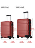 Weplus 2 Pcs/Set Rolling Luggage Colorful Travel Suitcase Carry On Spinner Wheels Tsa Lock