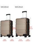 Weplus 2 Pcs/Set Rolling Luggage Colorful Travel Suitcase Carry On Spinner Wheels Tsa Lock