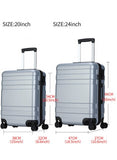 Weplus 2 Pcs/Set Rolling Luggage Colorful Travel Suitcase Carry On Spinner Wheels Tsa Lock