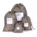 4Pcs/Lot Set Travel Storage Bag Waterproof Nylon Drawstring Pouch Men And Women Folding Clothes