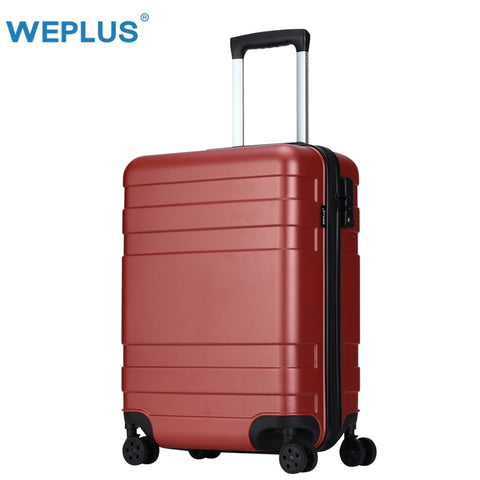 Weplus Pc Suitcase Carry On Spinner Wheel Travel Vacation Luggage 20"24" Anti-Scratch/Mute Wheels
