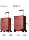 Weplus 2Pcs/Set Travel Suitcase Business Luggage Hardside Rolling Suitcase With Wheels Carry On