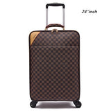 Rolling Luggage Set,High Quality Pu Leather Travel Suitcase Bag With Handbag,Wheels