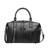 2019 Esufeir Brand Genuine Leather Women Bag Boston Handbag Solid Cowhide Leather Shoulder Bag