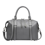 2019 Esufeir Brand Genuine Leather Women Bag Boston Handbag Solid Cowhide Leather Shoulder Bag