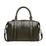 2019 Esufeir Brand Genuine Leather Women Bag Boston Handbag Solid Cowhide Leather Shoulder Bag