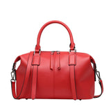 2019 Esufeir Brand Genuine Leather Women Bag Boston Handbag Solid Cowhide Leather Shoulder Bag