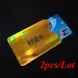 2Pc Anti Rfid Credit Card Holder Bank Id Card Bag Cover Holder Identity Protector Case Portable