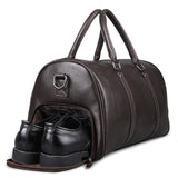 Feger Brand Fashion Extra Large Weekend Duffel Bag Big Genuine Leather Business Men'S Travel Bag