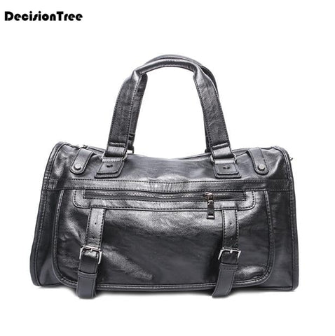 New Fashion Retro Genuine Leather Male Shoulder Bag Carry On Luggage Bags Casual Portable
