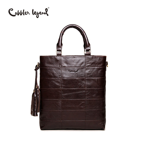 Cobbler Legend Brand Tassel Tote Bag Genuine Leather Handbag Women Shoulder Bag Female Real Leather