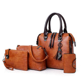 Women Composite Bag Luxury Leather Purse And Handbags Famous Brands Designer Sac Top-Handle