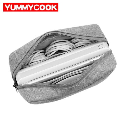 Travel Gadget Cable Organizer Men'S Waterproof Digital Electronic Storage Bag Usb Charger Pouch