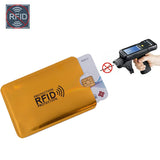 Gold Laser Anti Rfid Wallet Blocking Reader Lock Bank Card Holder Id Bank Card Case Business