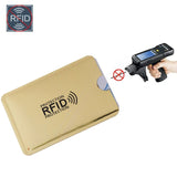 Gold Laser Anti Rfid Wallet Blocking Reader Lock Bank Card Holder Id Bank Card Case Business