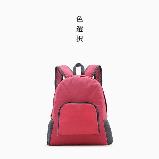 New Unisex Travel Backpack Simple Polyester Portable Folding Waterproof Backpack Men And Women