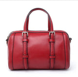 Women Genuine Leather Handbag Boston Totes Real Leather Crossbody Shoulder Bag Cowhide Ladies Cow