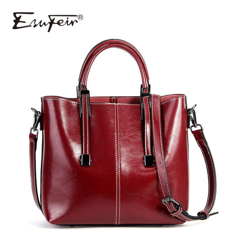 Esufeir Luxury Genuine Leather Women Handbags Fashion Crossbody Bag Shoulder Bag Vintage Designer