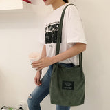 Ladies Duty Canvas Tote Bag Handmade Cotton Shopping School Travel Women Folding Long Shoulder