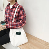 Ladies Duty Canvas Tote Bag Handmade Cotton Shopping School Travel Women Folding Long Shoulder
