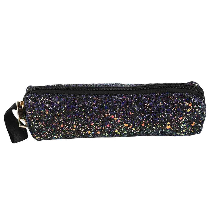 Unisex Student Sequins Zipper Clutch Bag Makeup Cosmetic Pouch Pen Bag