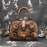 High Quality Genuine Leather Bag Cross Body Handbag Brush Color Retro Vintage Natural Skin Tote