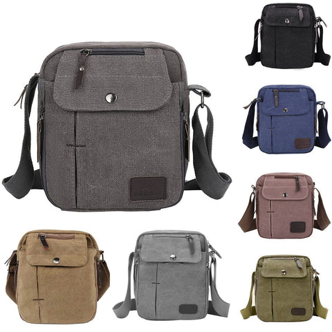 Men Outdoor Sports Canvas Multifunction Shoulder Bag Messenger Bag Travel Bag