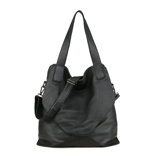 Gykaeo 2019 Korean Cowhide Large Capacity Bucket Tote Bags Handbags Women Famous Brands Genuine