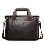 2019 New Fashion Genuine Leather Famous Brand Men Briefcase, Commercial Laptop Briefcase,