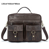 Westal Bag Men'S Genuine Leather Messenger Shoulder Bag For Men Business Laptop Briefcase Male