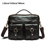 Westal Bag Men'S Genuine Leather Messenger Shoulder Bag For Men Business Laptop Briefcase Male