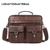 Westal Bag Men'S Genuine Leather Messenger Shoulder Bag For Men Business Laptop Briefcase Male