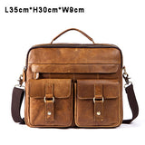 Westal Bag Men'S Genuine Leather Messenger Shoulder Bag For Men Business Laptop Briefcase Male
