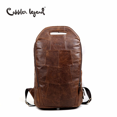 Cobbler Legend 2018 Men Cowhide Genuine Leather Fashion Vintage Backpacks Large Capacity Shoulder