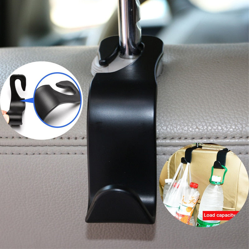 Car Seat Back Hooks Vehicle Hidden Headrest Hanger For Handbag Shopping Bag Coat Storage Hanger Car