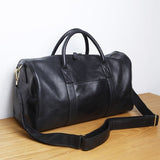 Aetoo Men'S Full Leather Travel Bag Head Cowhide Luggage Bag Men'S Fashion Casual Large Handbag
