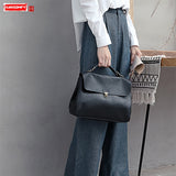 Retro Leather Women Messenger Bag New Commuter Handbag Wild Female Lock Bags Shoulder Slung British