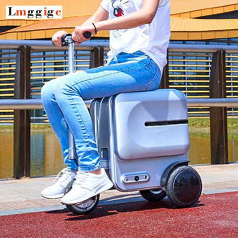 Electric Riding Travel Rolling Luggage Bag,Intelligent Wheel Suitcase,Rideable Trolley Case